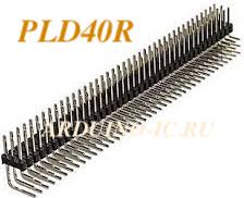 Разъем PLD80R 2.54mm, Папа-Папа, угловой, двухрядный